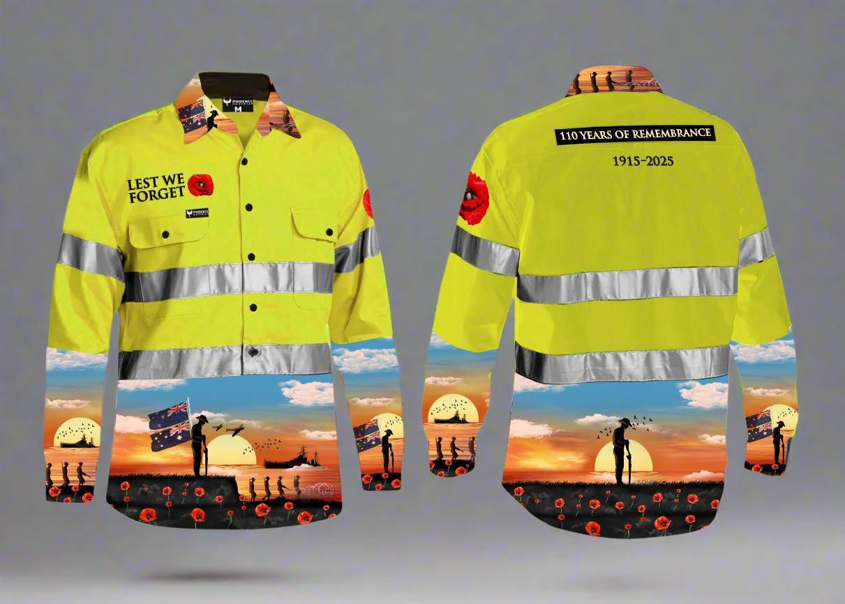 Men's Tribute Yellow Hi-Vis Day/Night Work Shirt