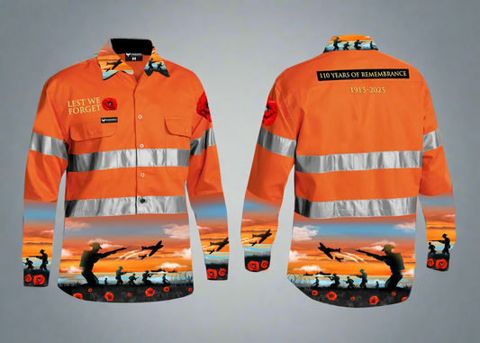 Men's Legacy Orange Hi-Vis Day/Night Work Shirt