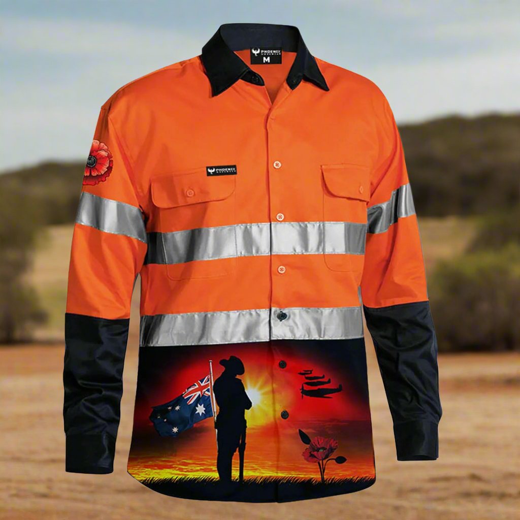 Courage Orange Day/Night Hi Vis Workshirt - Phoenix