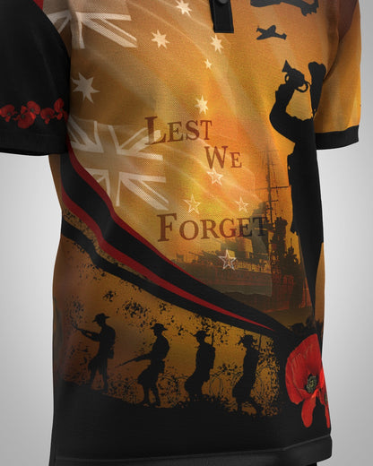 Lest we forget polo shirt — veteran gift australia PHX Workwear