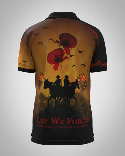 Lest we forget polo shirt — veteran gift australia PHX Workwear