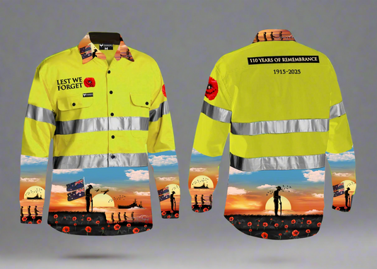 Men's Tribute Yellow Hi-Vis Day/Night Work Shirt