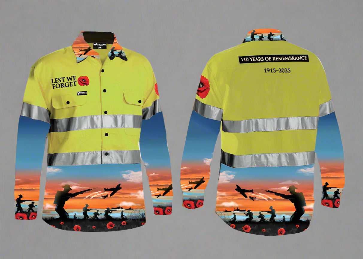 Men's Yellow Legacy Hi-Vis Day/Night Work Shirt