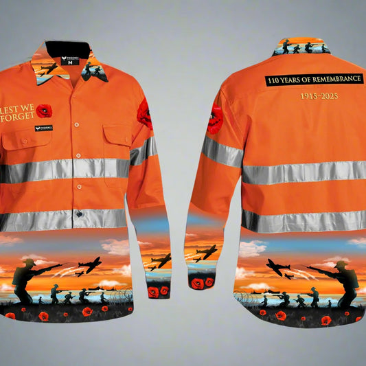 Men's Legacy Orange Hi-Vis Day/Night Work Shirt — PHX Workwear Australia