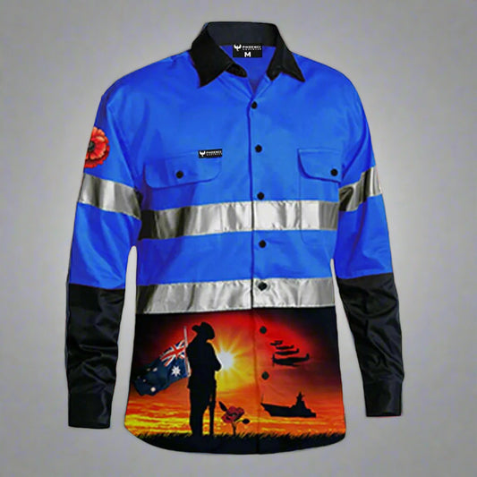 Courage Blue Day/Night Hi Vis Workshirt - Phoenix