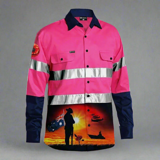 Courage Pink Day/Night Hi Vis Workshirt - Phoenix