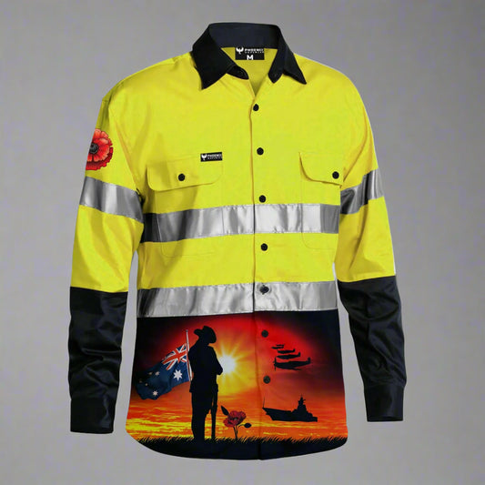 Courage Yellow Day/Night Hi Vis Workshirt - Phoenix